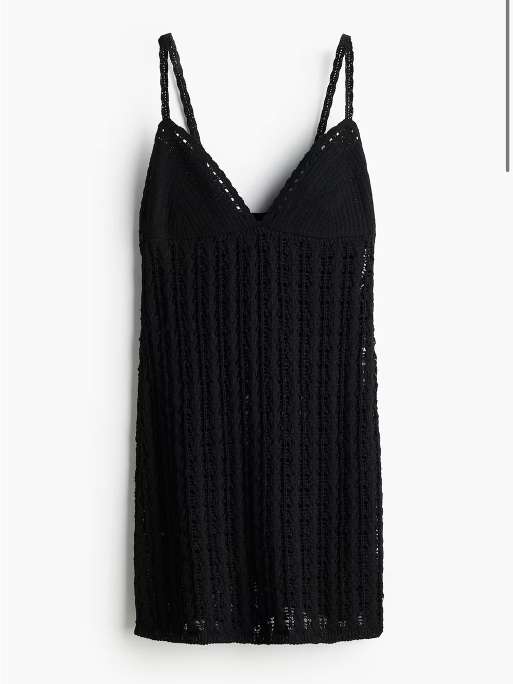 CROCHET-LOOK KNIT DRESS